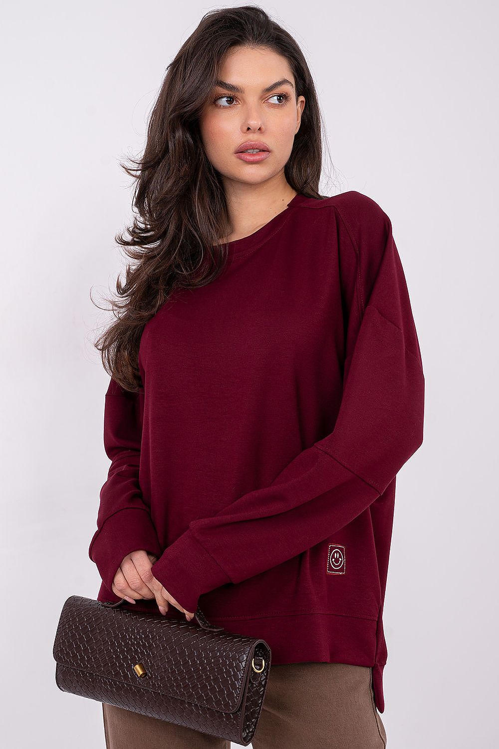   Bluza Damska Model RV-BL-A1063.96 Bordo - Rue Paris 
