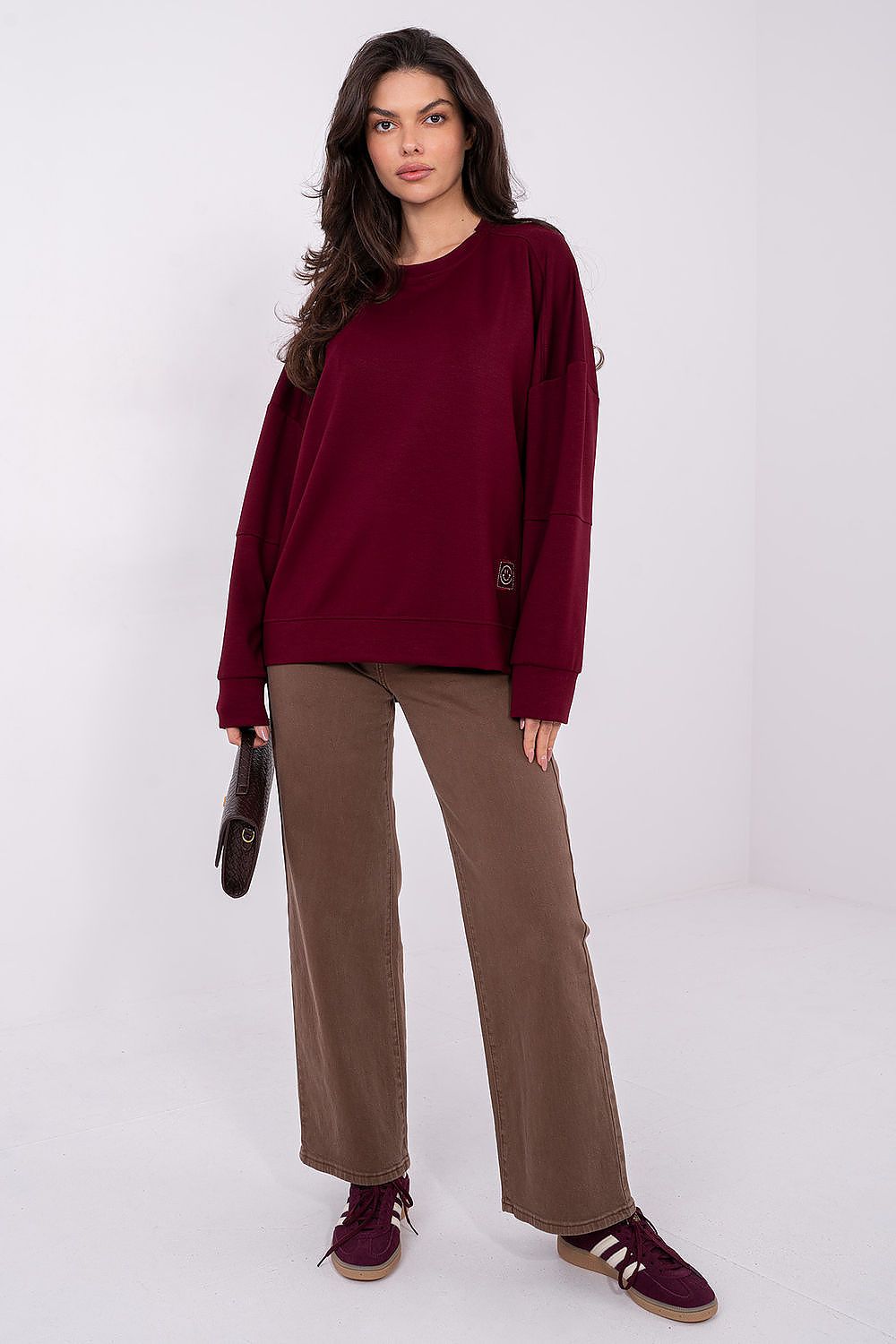   Bluza Damska Model RV-BL-A1063.96 Bordo - Rue Paris 