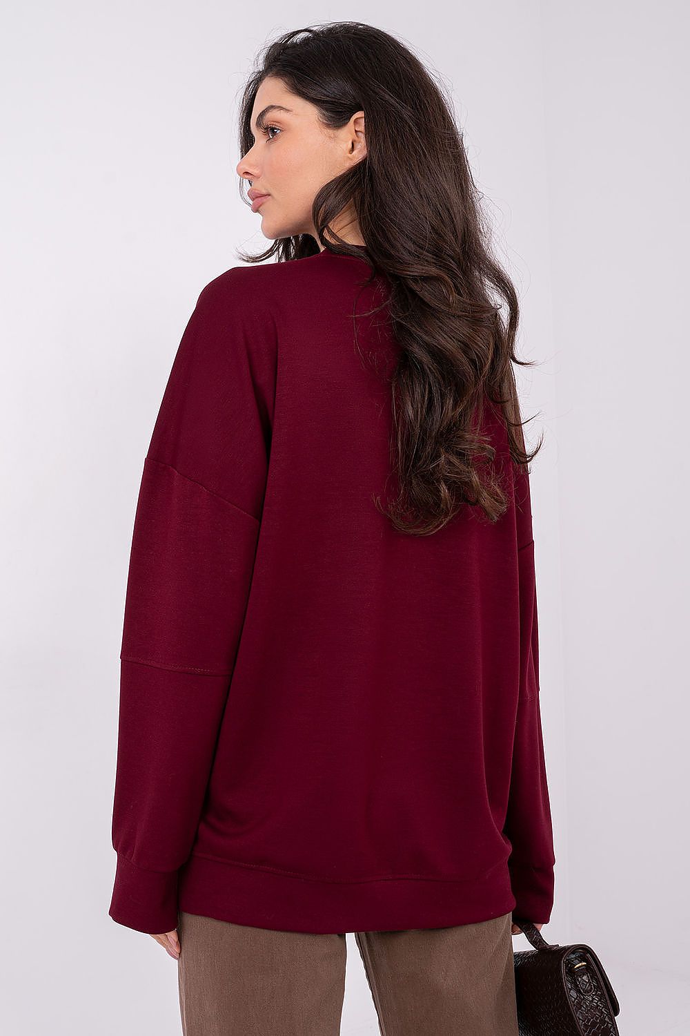   Bluza Damska Model RV-BL-A1063.96 Bordo - Rue Paris 