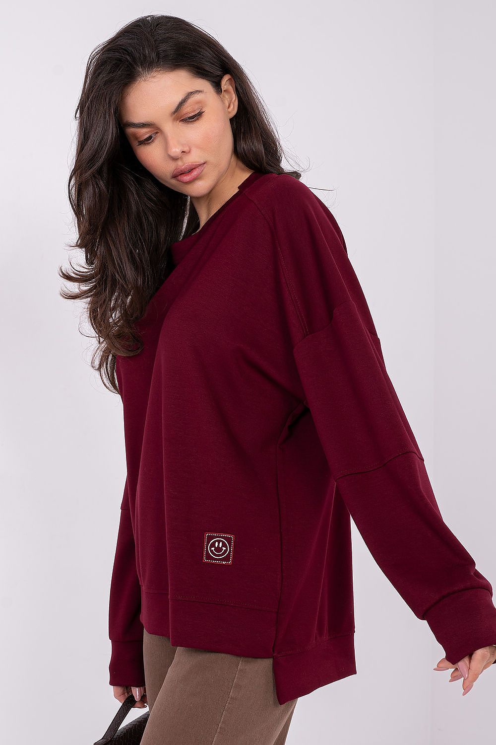   Bluza Damska Model RV-BL-A1063.96 Bordo - Rue Paris 