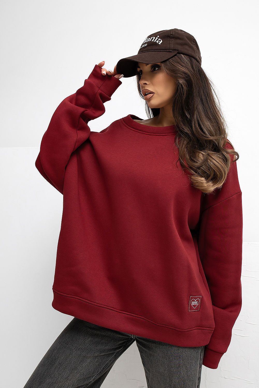   Bluza Damska Model RV-BL-A1038.01P Bordo - Rue Paris 