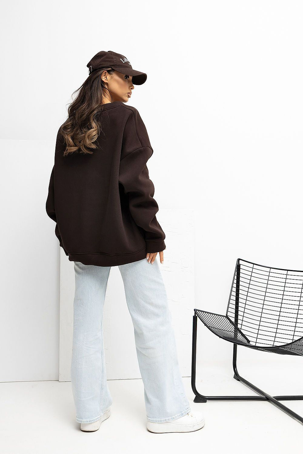   Bluza Damska Model RV-BL-A1038.01P Dark Brown - Rue Paris 