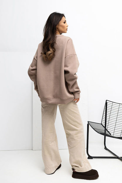   Bluza Damska Model RV-BL-A1038.01P Dark Beige - Rue Paris 