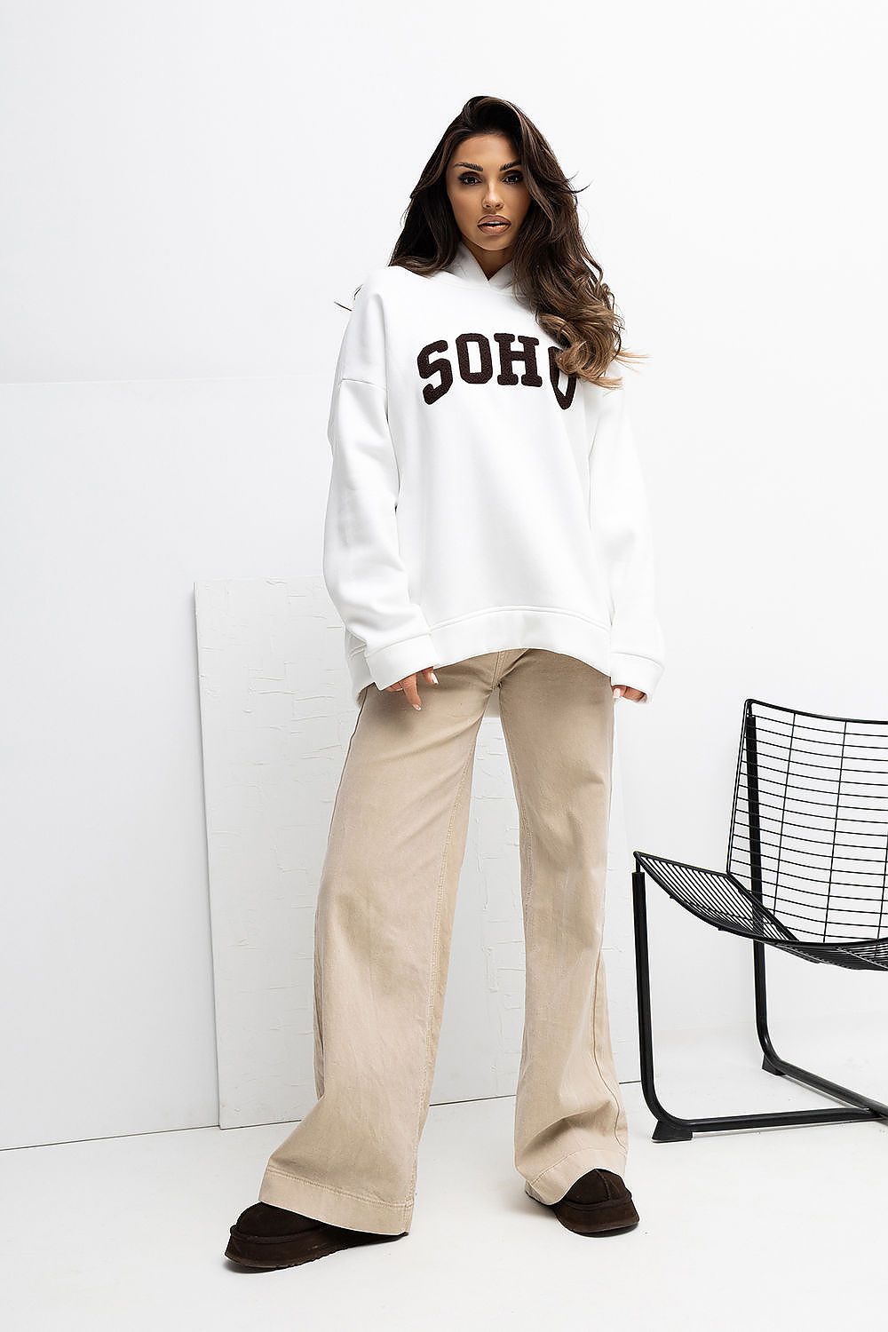   Bluza Damska Model RV-BL-A1043.17 Ecru - Rue Paris 