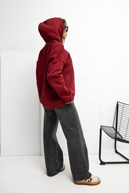   Bluza Damska Model RV-BL-A1043.17 Bordo - Rue Paris 
