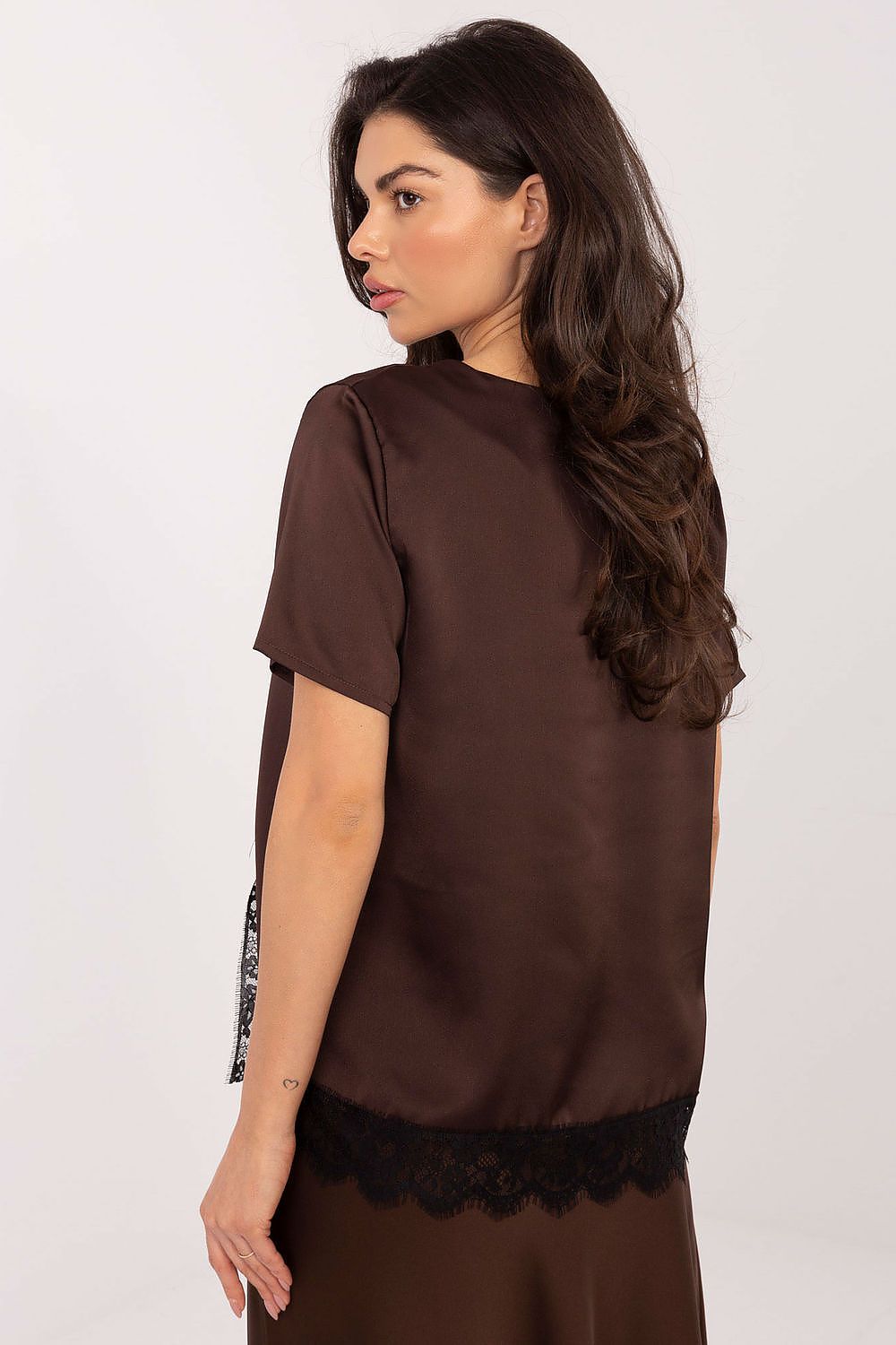   Bluzka Model MI-BZ-3297.28 Brown - Italy Moda 