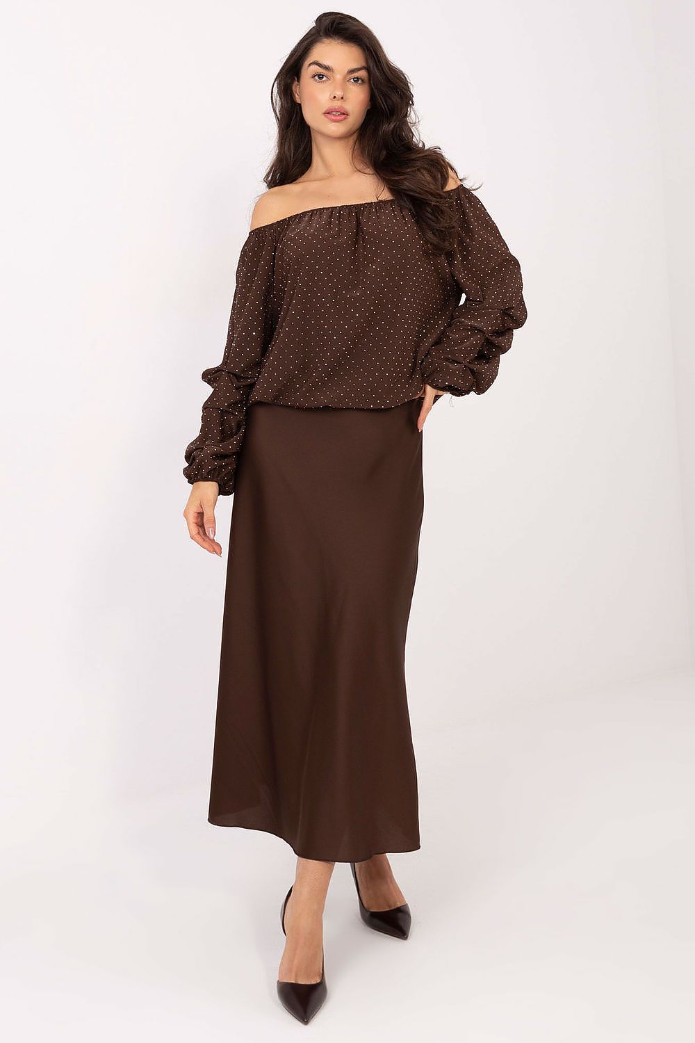   Bluzka Model MI-BZ-61572.27P Brown - Italy Moda 