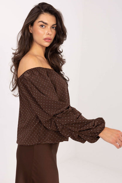   Bluzka Model MI-BZ-61572.27P Brown - Italy Moda 