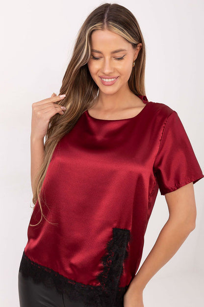  Bluzka Model MI-BZ-3297.28 Bordo - Italy Moda 
