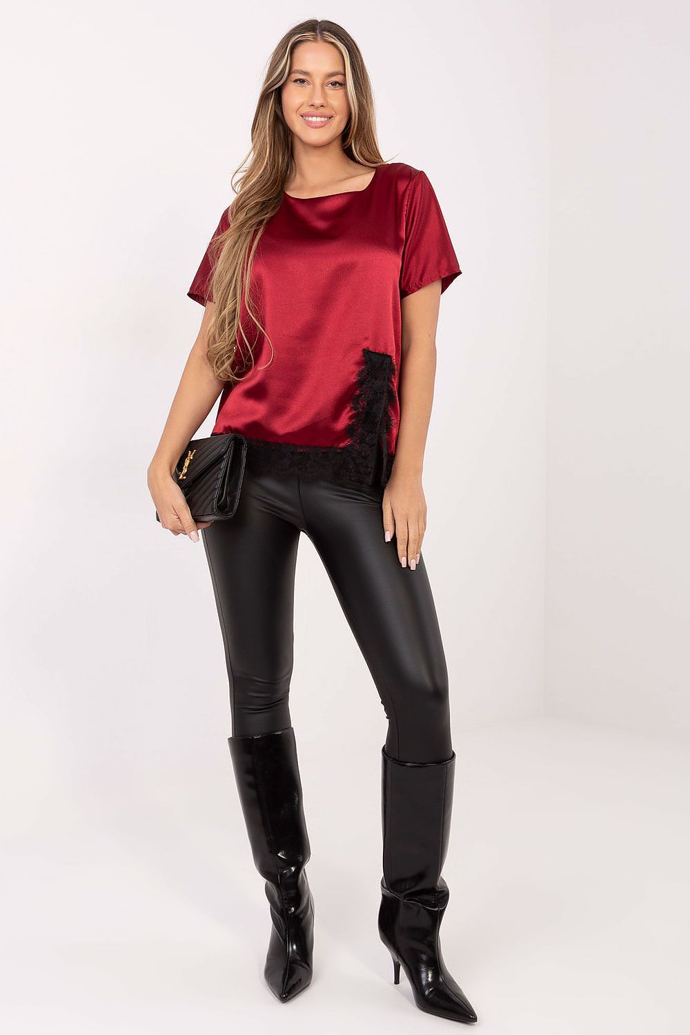   Bluzka Model MI-BZ-3297.28 Bordo - Italy Moda 