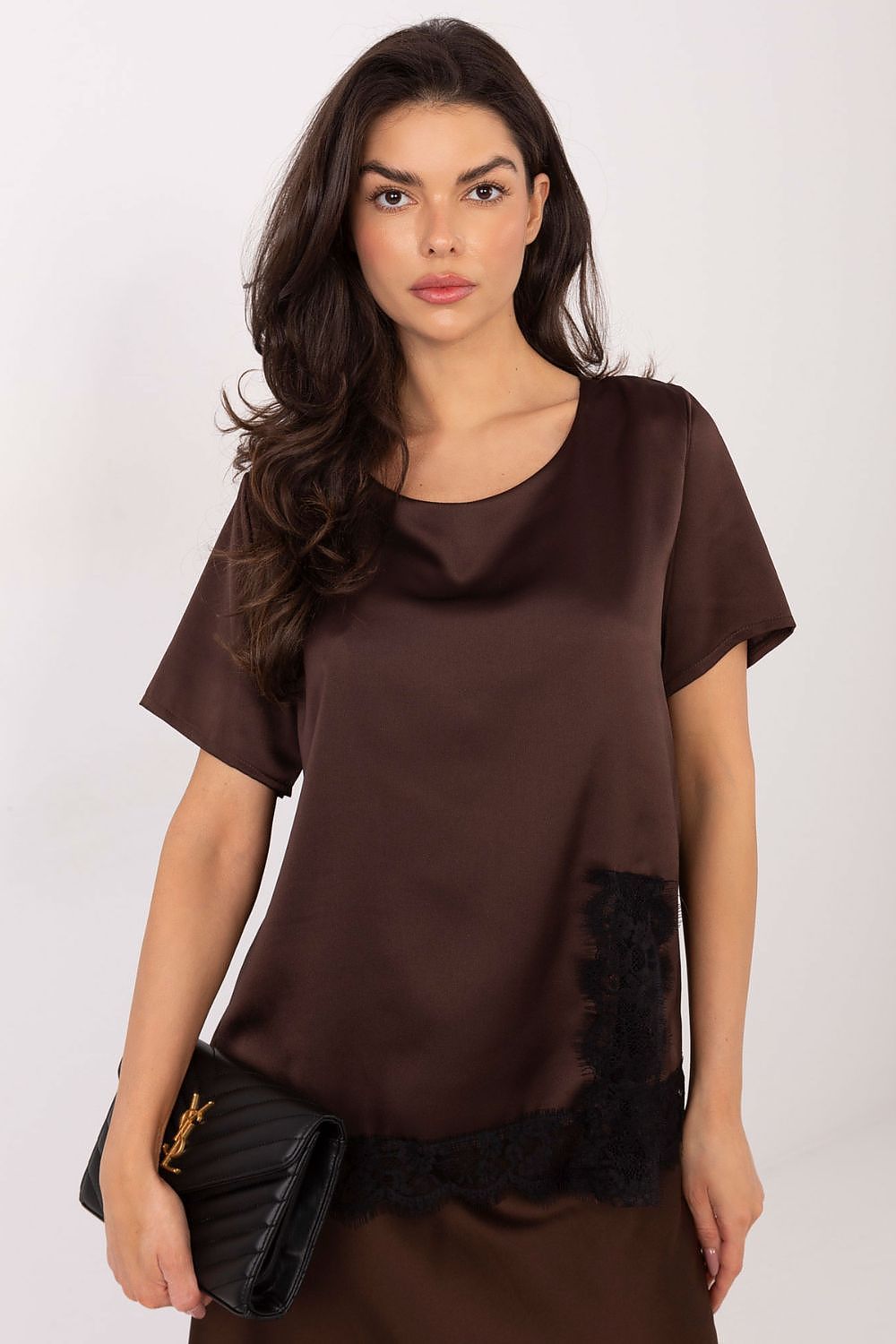   Bluzka Model MI-BZ-3297.28 Brown - Italy Moda 