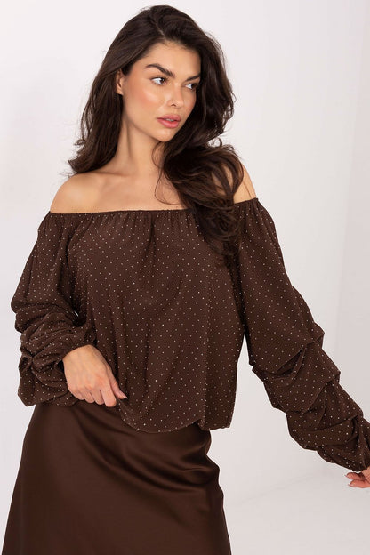   Bluzka Model MI-BZ-61572.27P Brown - Italy Moda 