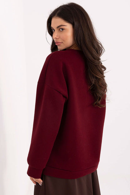   Bluza Damska Model MI-BL-4216-1.82 Bordo - Italy Moda 