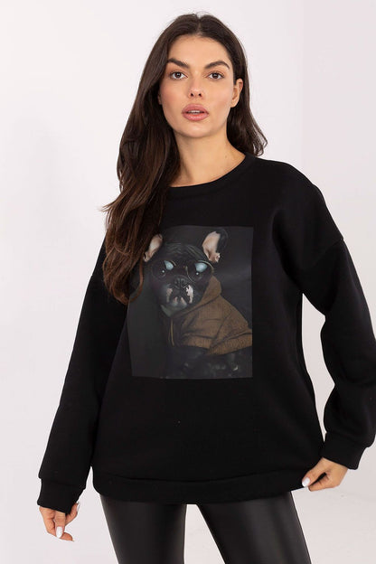   Bluza Damska Model MI-BL-4216-1.82 Black - Italy Moda 