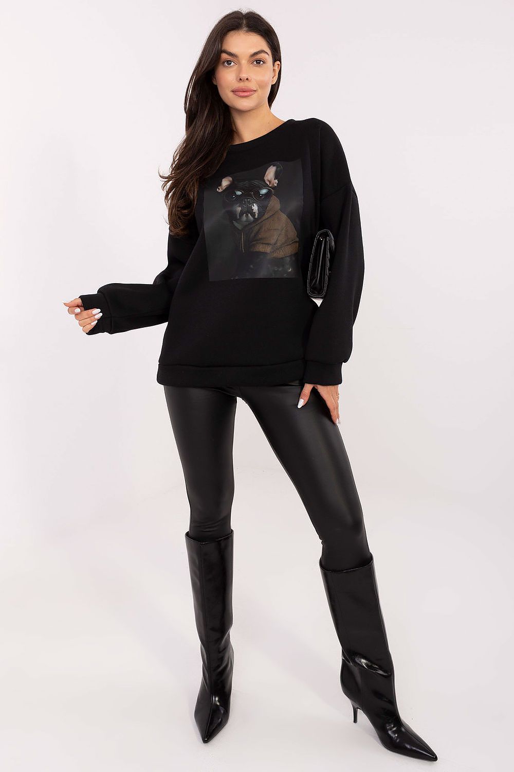   Bluza Damska Model MI-BL-4216-1.82 Black - Italy Moda 