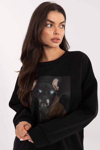   Bluza Damska Model MI-BL-4216-1.82 Black - Italy Moda 