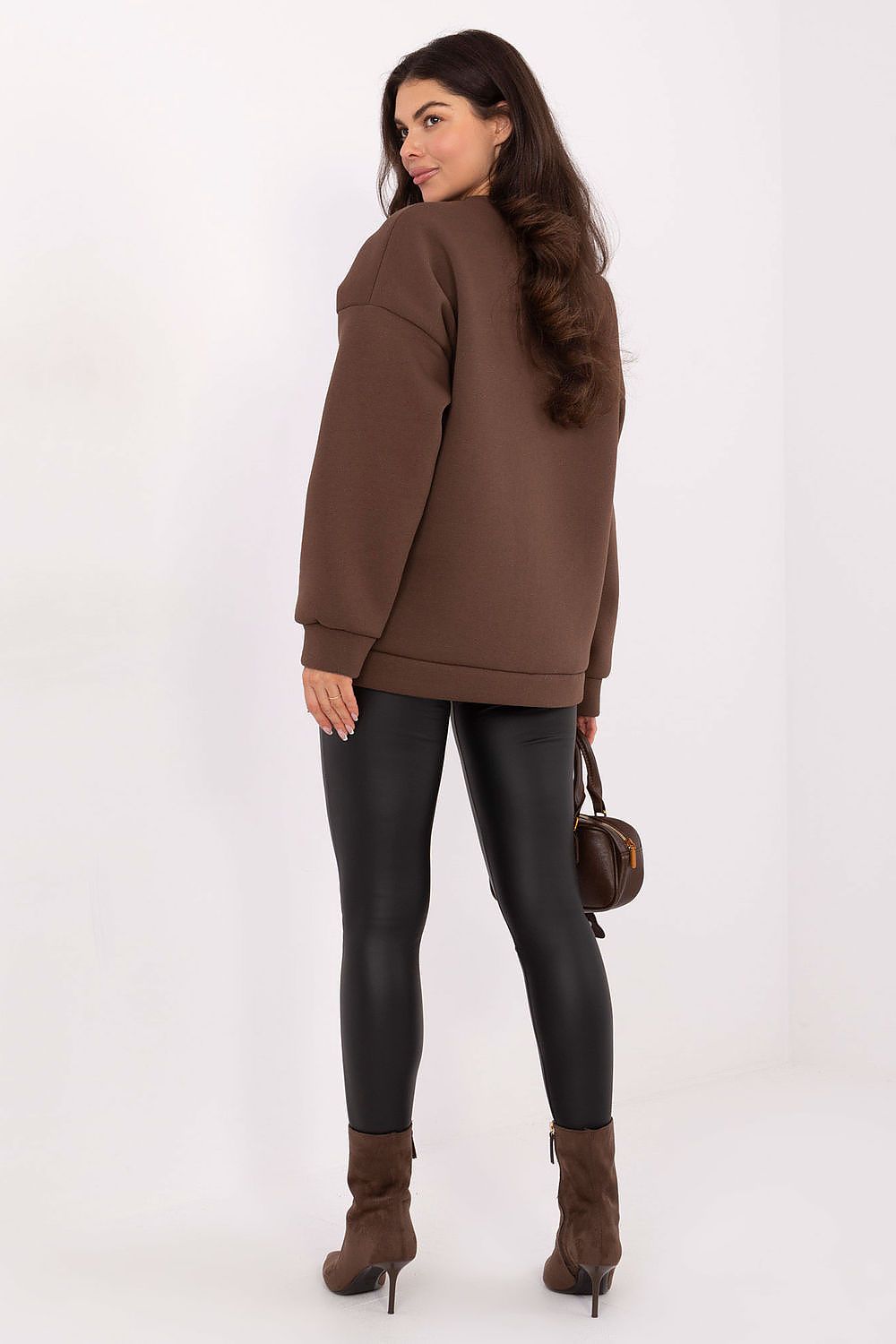   Bluza Damska Model MI-BL-4216-1.82 Brown - Italy Moda 