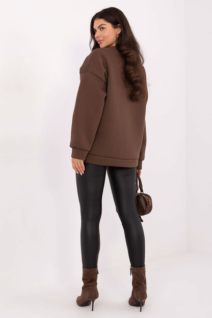   Bluza Damska Model MI-BL-4216-1.82 Brown - Italy Moda 
