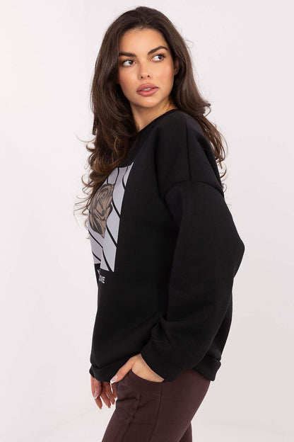   Bluza Damska Model MI-BL-4216.15 Black - Italy Moda 