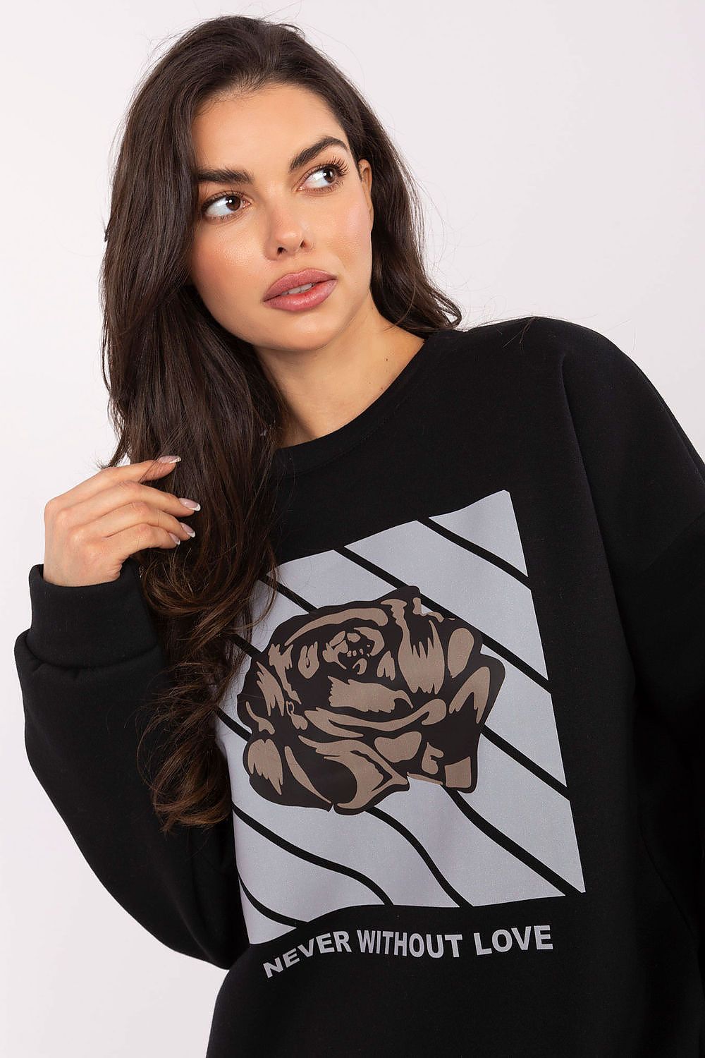   Bluza Damska Model MI-BL-4216.15 Black - Italy Moda 