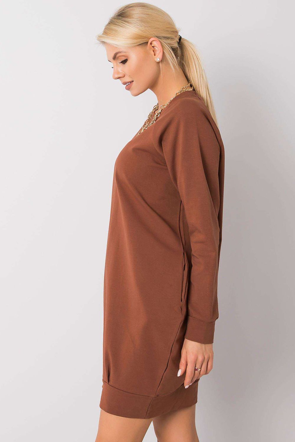  Sukienka Model RV-TU-5184.93P Light Brown - BFG 