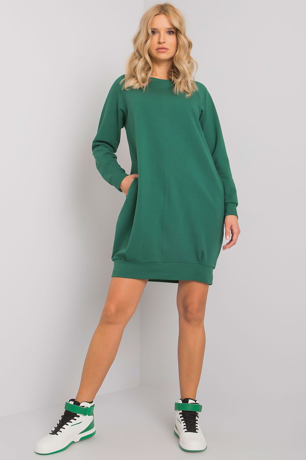  Sukienka Model RV-TU-5184.93P Dark Green - BFG 