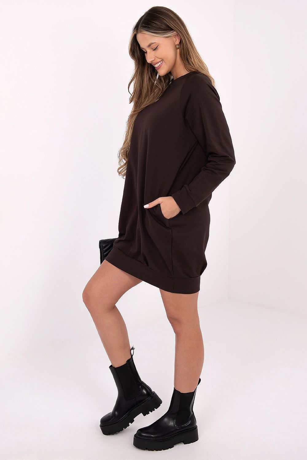  Sukienka Model RV-TU-5184.93P Dark Brown - BFG 
