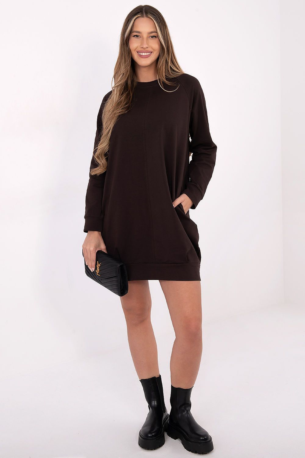  Sukienka Model RV-TU-5184.93P Dark Brown - BFG 
