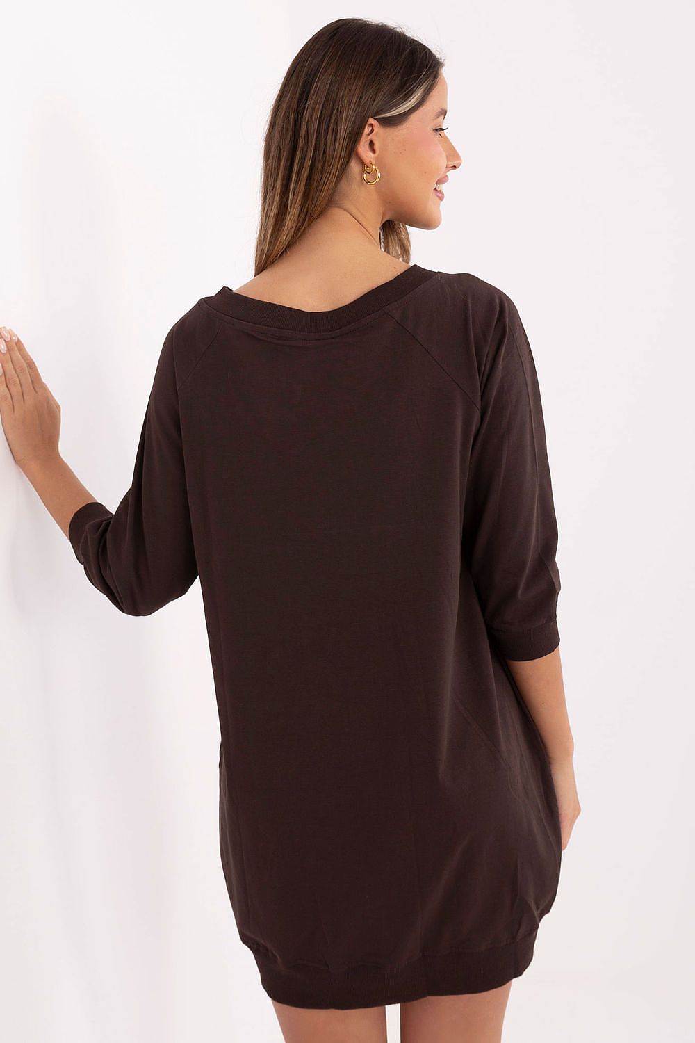  Sukienka Model RV-SK-7203.35P Dark Brown - BFG 