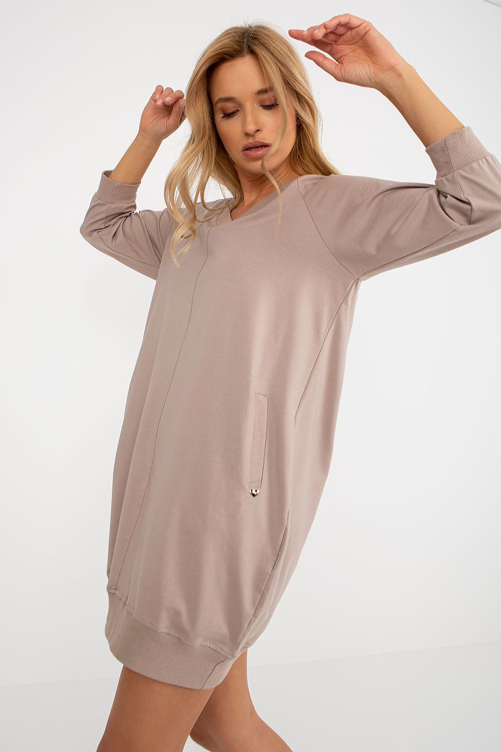  Sukienka Model RV-SK-7203.35P Dark Beige - BFG 