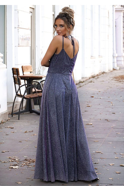 Sukienka Model Scarlet Lux Multi 01003. Silver/Amarant/Blue - With You 