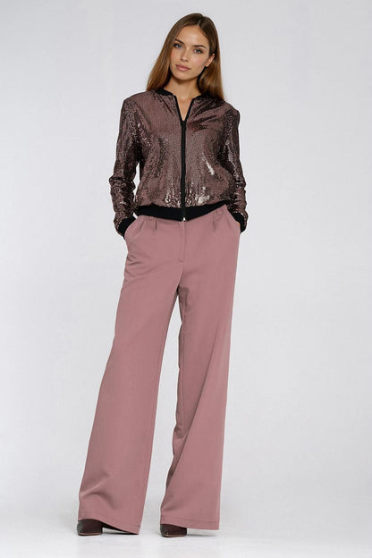   Cekinowa rozpinana bluza BL14 Miedziany - Nife 
