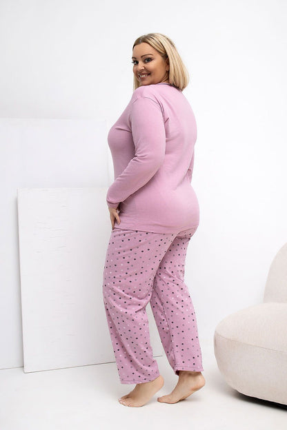   Piżama Damska Plus Size Model DU-PI-FP-509.99P Dark Pink - Forever Pink 