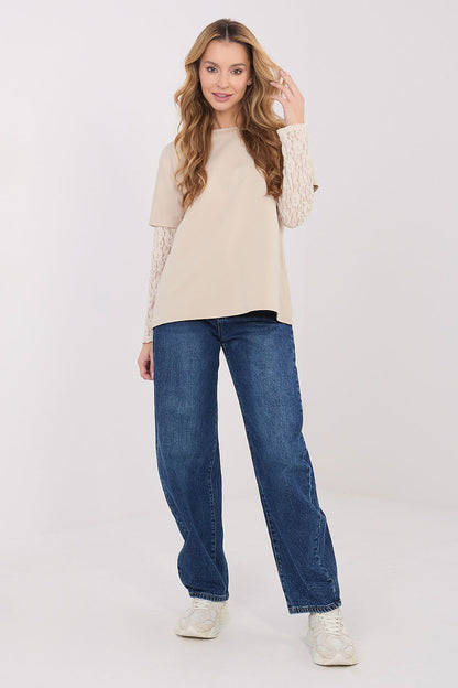   Bluzka Model MI-BZ-4227.61 Beige - Italy Moda 