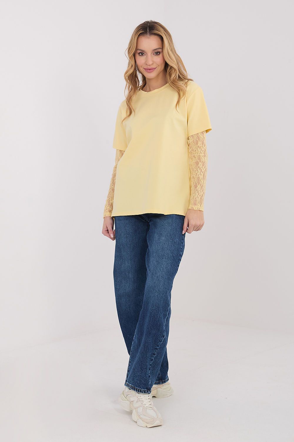   Bluzka Model MI-BZ-4227.61 Light Yellow - Italy Moda 