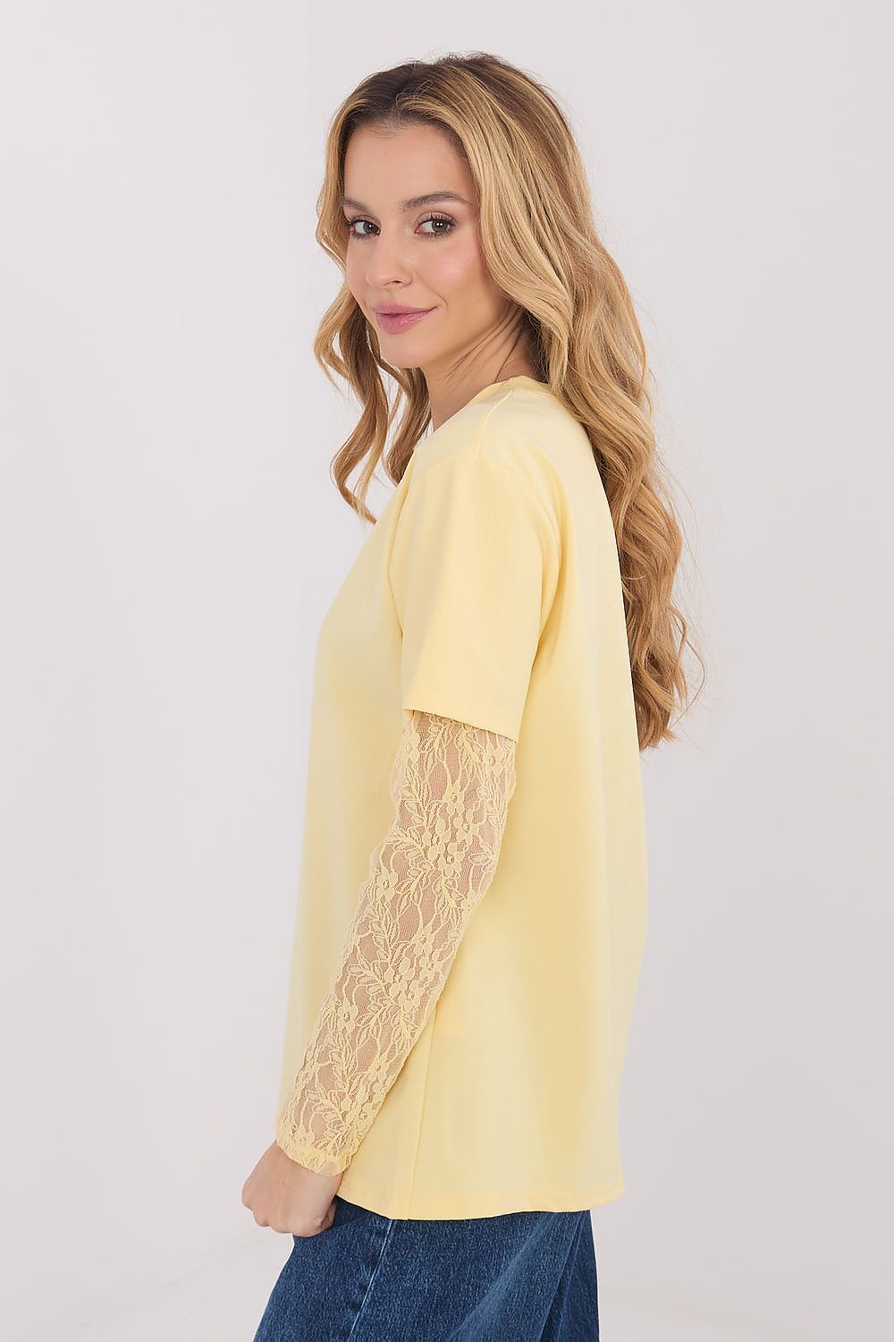   Bluzka Model MI-BZ-4227.61 Light Yellow - Italy Moda 
