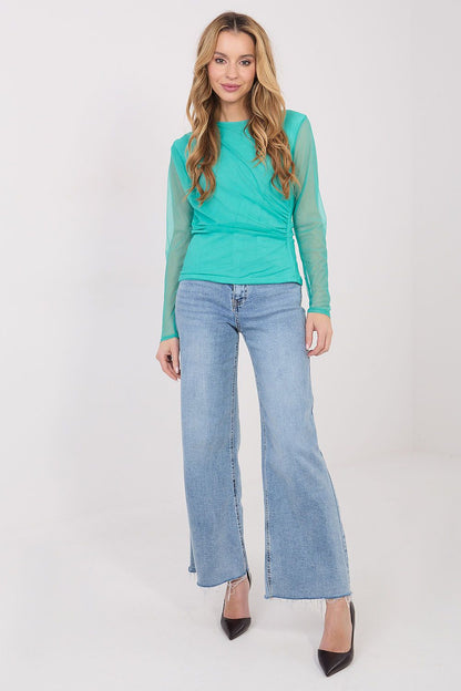   Bluzka Moel IT-BZ-21915.57 Turkus - Italy Moda 