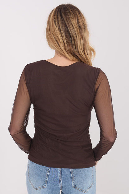   Bluzka Model IT-BZ-21915.57 Dark Brown - Italy Moda 
