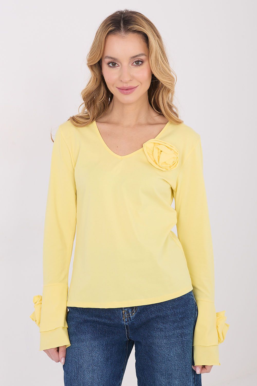   Bluzka Model IT-BZ-22139.96 Light Yellow - Italy Moda 