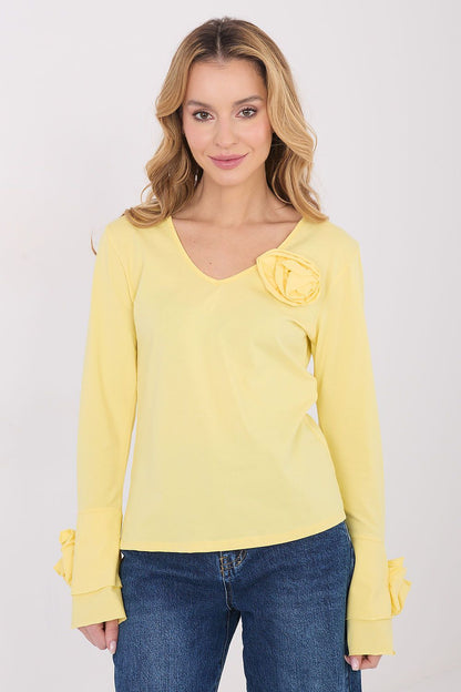   Bluzka Model IT-BZ-22139.96 Light Yellow - Italy Moda 