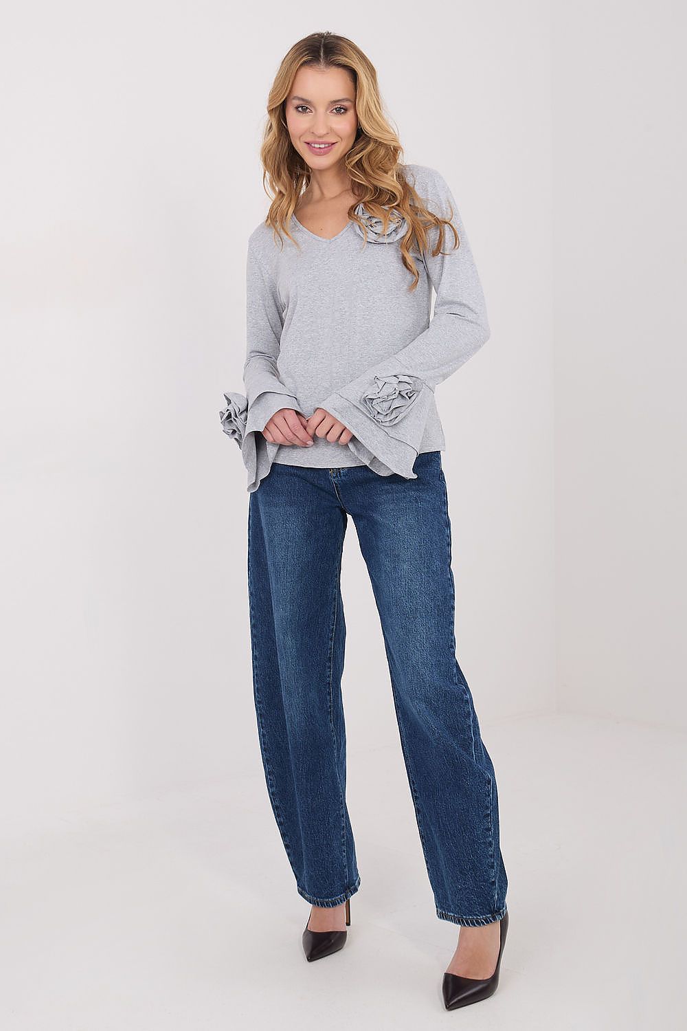   Bluzka Model IT-BZ-22139.96 Grey - Italy Moda 