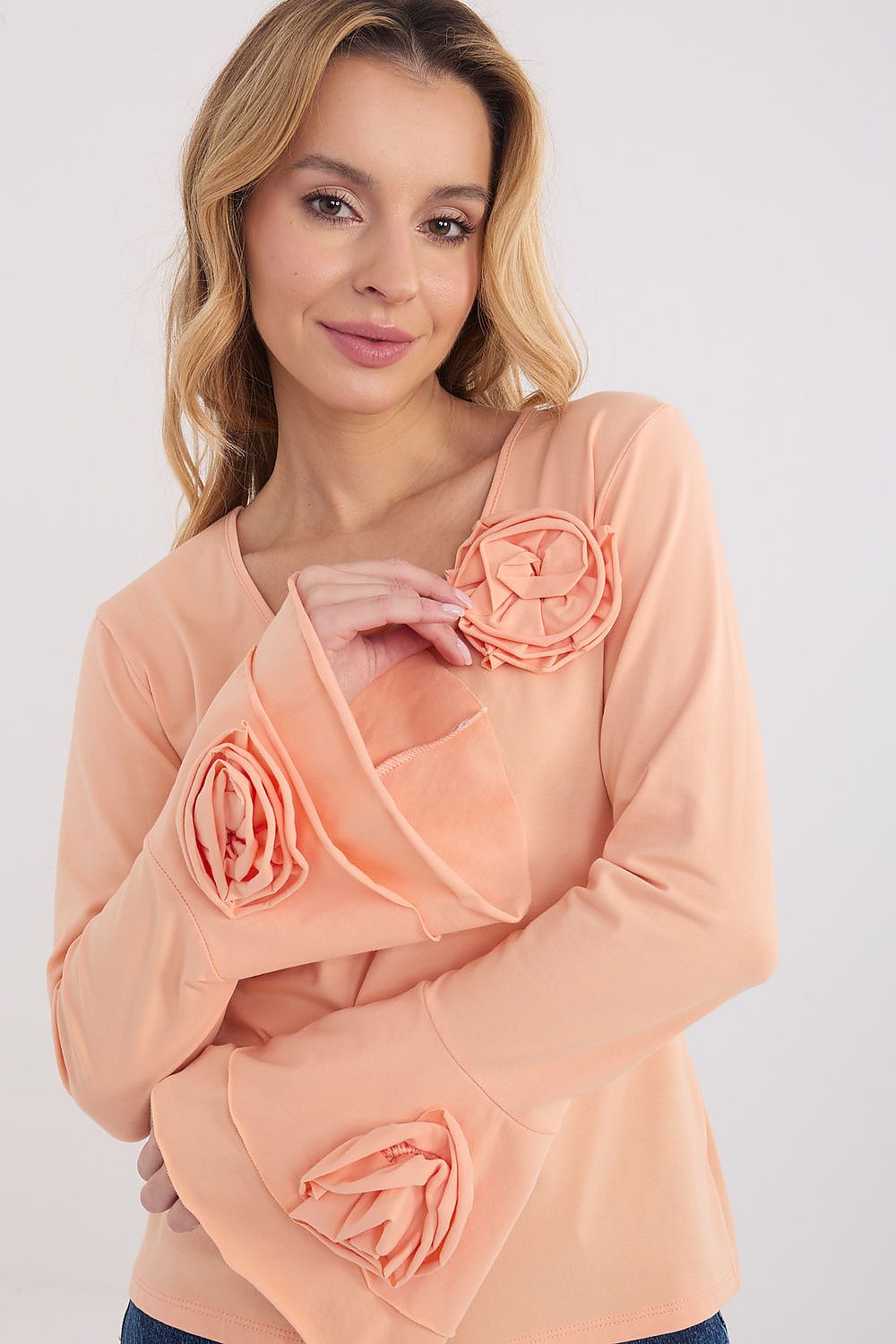   Bluzka Model IT-BZ-22139.96 Light Orange - Italy Moda 