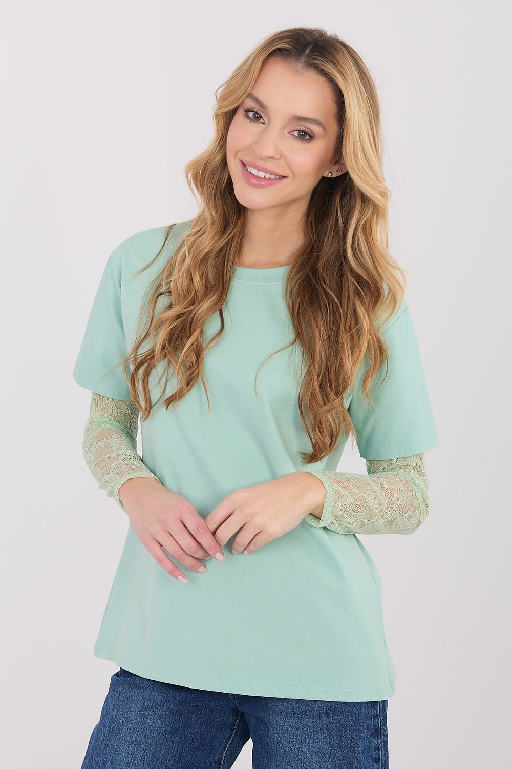   Bluzka Model MI-BZ-4227.61 Pistacja - Italy Moda 