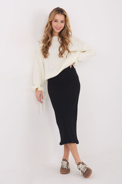  Spódnica Model RV-SD-A1067.84 Black - Rue Paris 