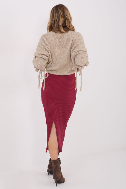  Spódnica Model RV-SD-A1067.84 Bordo - Rue Paris 