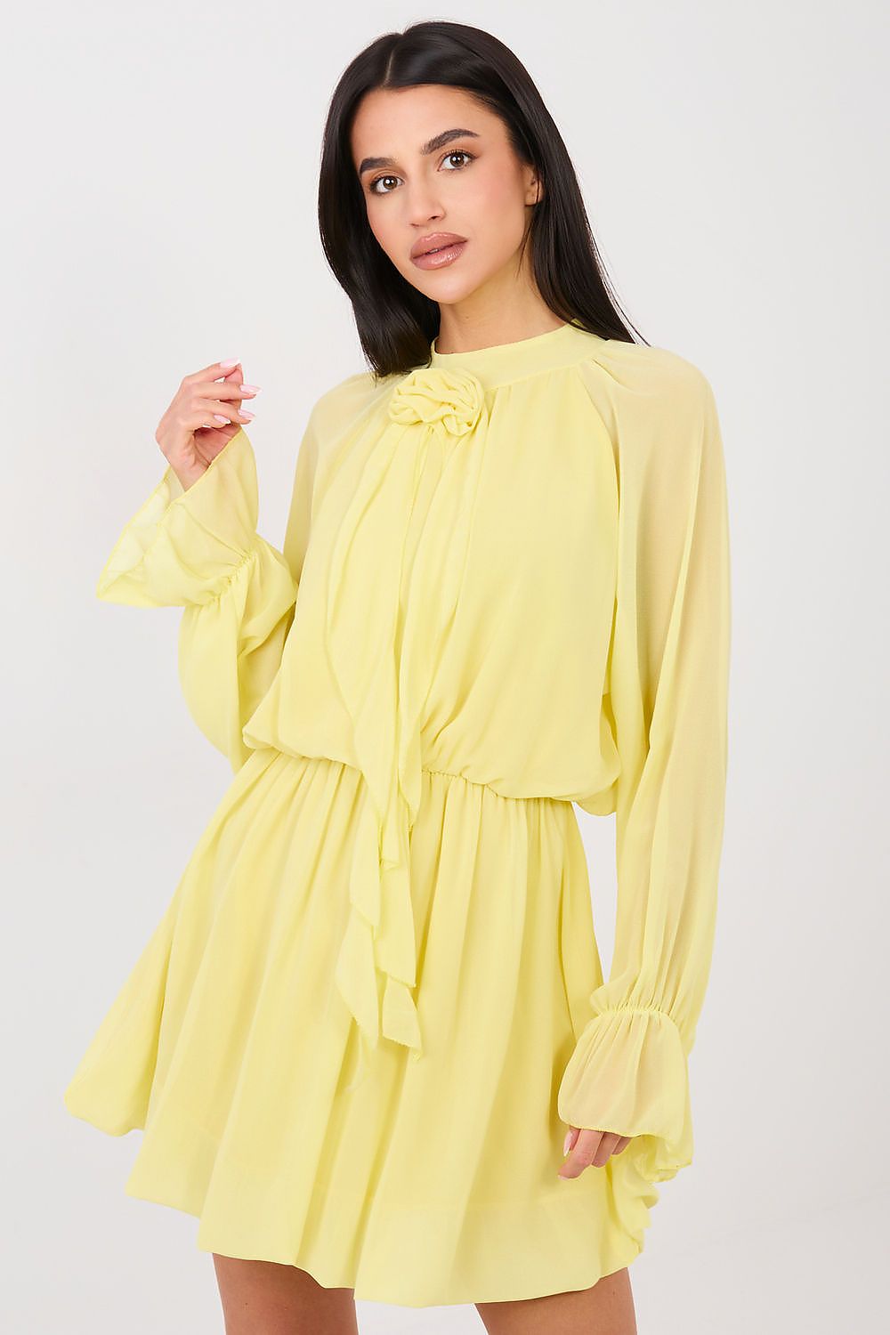   Sukienka Model MI-SK-A1554.67 Light Yellow - Rue Paris 