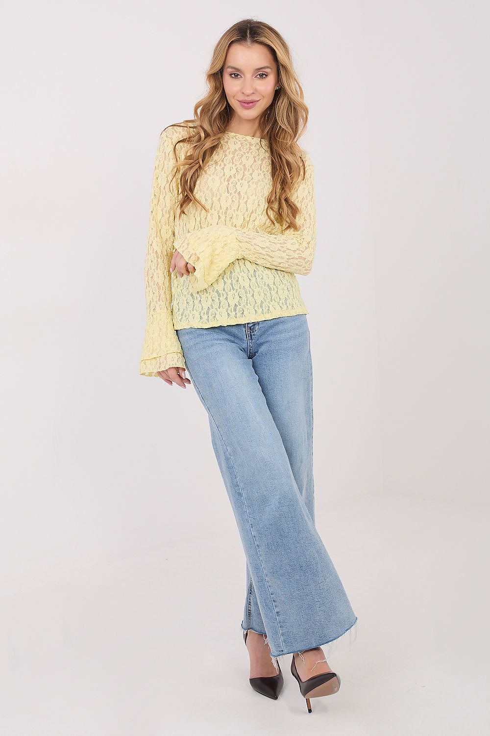   Bluzka Model IT-BZ-9970.97 Light Yellow - Italy Moda 