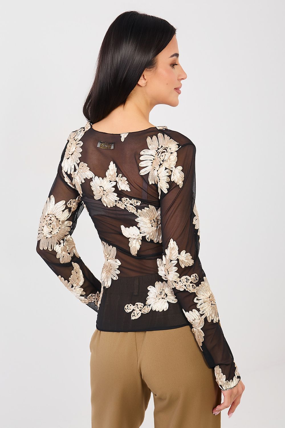   Bluzka Model IT-BZ-22125.60 Black/Beige - Italy Moda 
