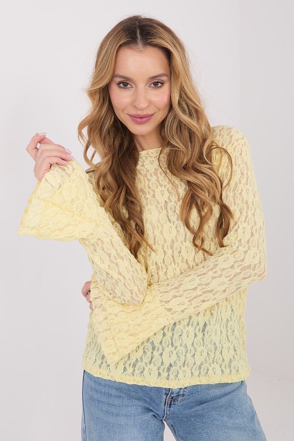   Bluzka Model IT-BZ-9970.97 Light Yellow - Italy Moda 