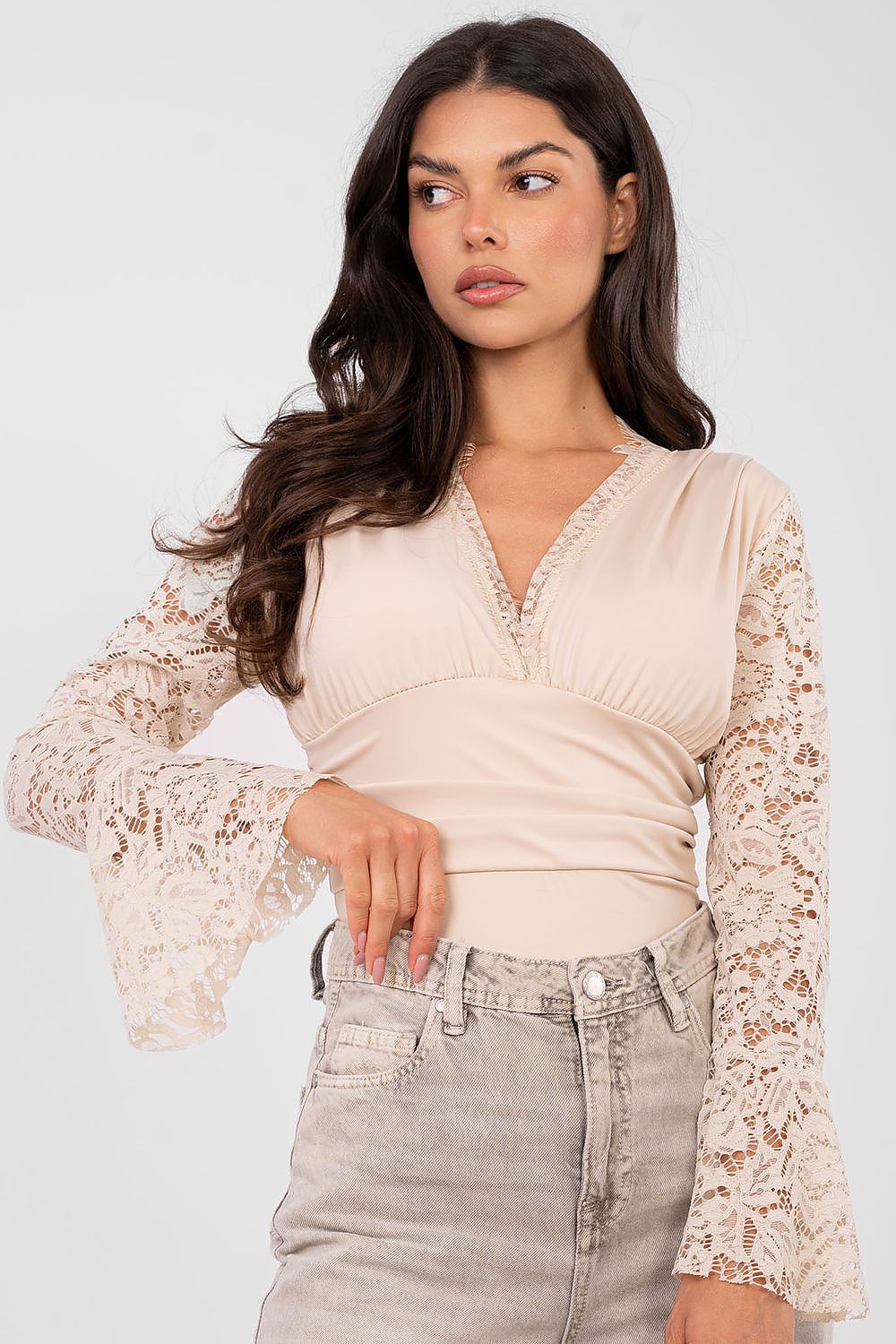   Body Model IT-BO-22160.01 Beige - Italy Moda 
